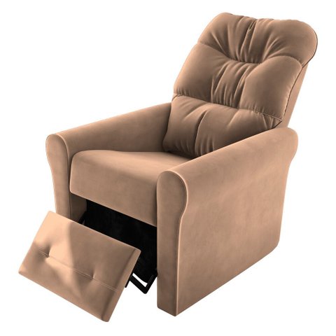 Poltrona Reclinável Clio em Veludo com 3 Posições Matrix