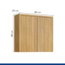 Ver imagem 5 de Conjunto de Cozinha Armário Aéreo 80cm 2 Portas Ripado e Balcão 2 Portas 80cm Torino