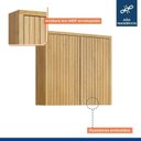 Ver mais imagens de Conjunto Modulado de Cozinha Armário Aéreo 80cm 2 Portas Ripado e Balcão 2 Portas 80cm Torino Marrom/Cinamomo/Off White