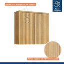 Ver imagem 7 de Conjunto Modulado de Cozinha Armário Aéreo 80cm 2 Portas Ripado e Balcão 2 Portas 80cm Torino Marrom/Cinamomo/Off White