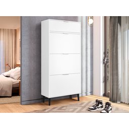 Sapateira Organizadora 3 Portas 1 Gaveta Italia Branco - Rede Móveis - 1
