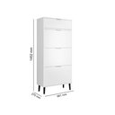 Ver imagem 3 de Sapateira Organizadora 3 Portas 1 Gaveta Italia Branco - Rede Móveis