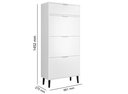 Ver imagem 3 de Sapateira Organizadora 3 Portas 1 Gaveta Italia Branco - Rede Móveis
