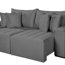 Ver imagem 2 de Sofá Living Retrátil com Molas 230 cm Veludo Veneza Cinza Chumbo