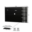 Ver imagem 3 de Painel Ripado para TV até 32 Polegadas 120cmx78cm com Prateleiras Preto