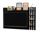 Ver imagem 2 de Painel Ripado para TV até 32 Polegadas 120cmx78cm com Prateleiras Preto