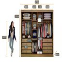 Ver imagem 2 de Guarda Roupa Sollo 3 Portas 8 Gavetas 1 Espelho Cor:cumaru Fendi