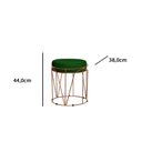 Ver imagem 2 de Puff Babu Bronze Suede Verde Metal Móveis