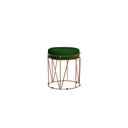 Ver imagem 1 de Puff Babu Bronze Suede Verde Metal Móveis