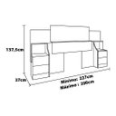 Ver imagem 4 de Cabeceira Síria Extensiva para Cama Box Casal/queen/king - 3 Cores:cinamomo/offwhite