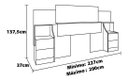 Ver imagem 4 de Cabeceira Síria Extensiva para Cama Box Casal/queen/king - 3 Cores:cinamomo/offwhite