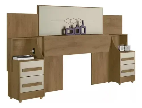Ver imagem 2 de Cabeceira Síria Extensiva para Cama Box Casal/queen/king - 3 Cores:cinamomo/offwhite