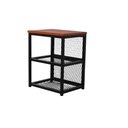 Ver imagem 2 de Mesa de Cabeceira Ferro Madeira Tipo Industrial Multiuso Sapateira