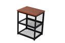 Ver imagem 3 de Mesa de Cabeceira Ferro Madeira Tipo Industrial Multiuso Sapateira