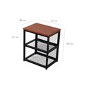 Ver imagem 6 de Mesa de Cabeceira Ferro Madeira Tipo Industrial Multiuso Sapateira
