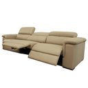 Ver imagem 1 de Sofá Damon Reclinável 3 Lugares Couro Bege 333cm - 69652