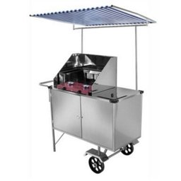 Carrinho de Tapioca Inox Toldo e Rodas Maciças Cefaz - 1
