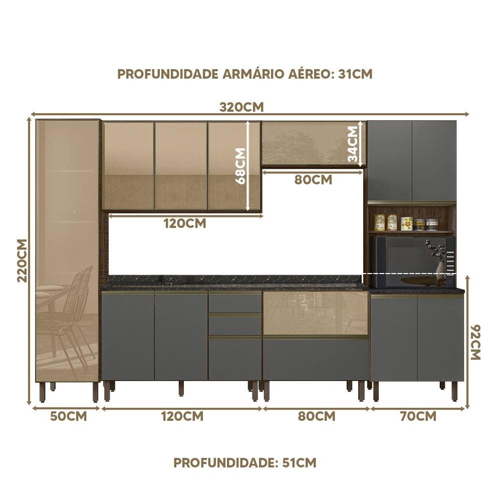 Cozinha Completa Modulada 6 Peças - 4