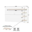 Ver imagem 3 de Painel Ripado para TV até 32 Polegadas 120CMX76CM com Prateleiras Bege