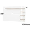 Ver imagem 4 de Painel Ripado para TV até 32 Polegadas 120CMX76CM com Prateleiras Bege