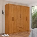 Ver imagem 1 de Guarda-Roupa Solteiro com 6 Portas e 2 Gavetas 153cm Multimóveis CR35568 Madeirado