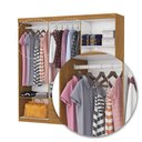 Ver imagem 3 de Guarda-Roupa Solteiro com 6 Portas e 2 Gavetas 153cm Multimóveis CR35568 Madeirado
