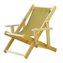 Ver imagem 3 de Conjunto 2 Espreguiçadeiras Preguiçosa Dobrável Madeira Maciça Adulto e Infantil com Tecido - bege