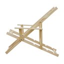 Ver imagem 5 de Conjunto 2 Espreguiçadeiras Preguiçosa Dobrável Madeira Maciça Adulto e Infantil com Tecido - bege