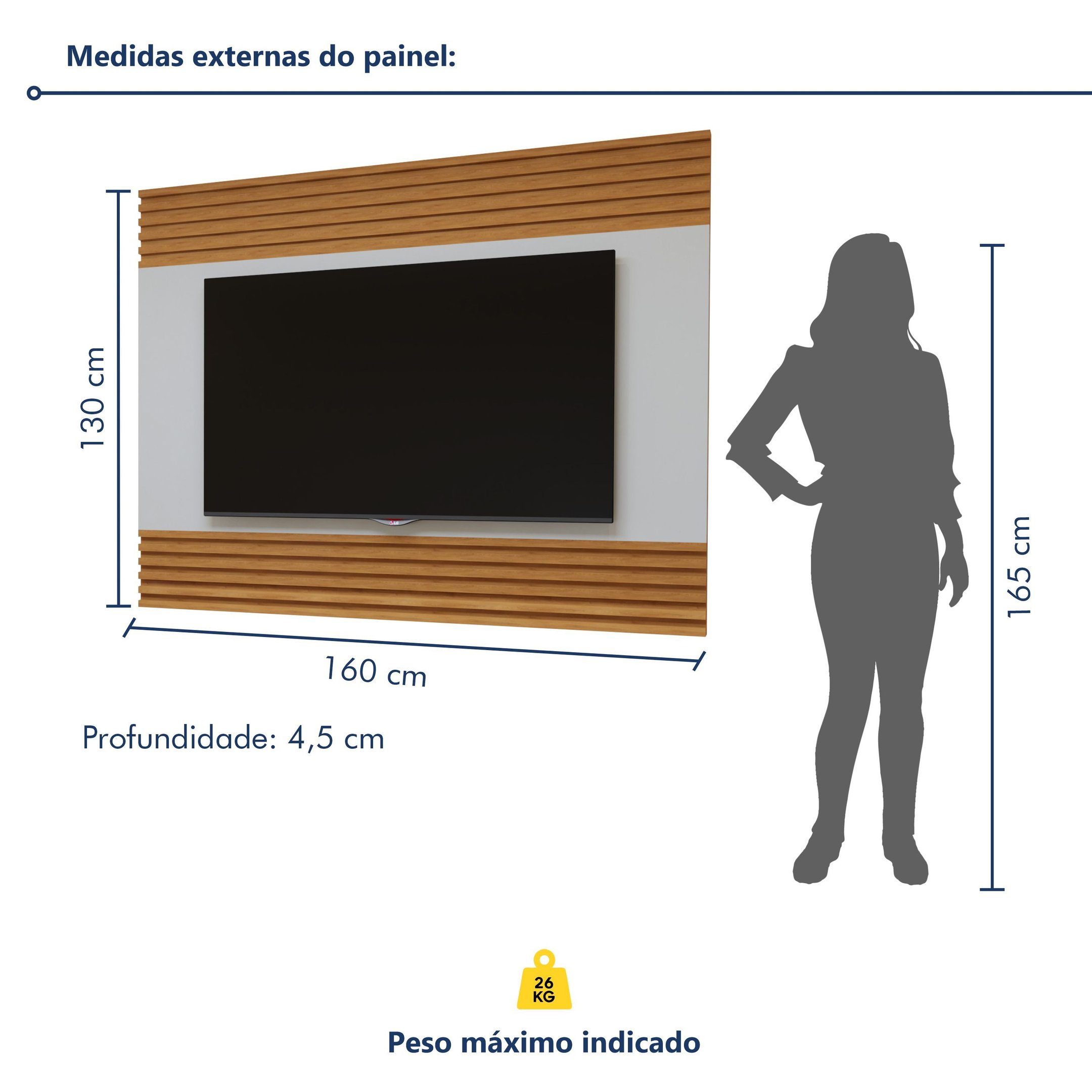Escrivaninha Madrid com Painel para TV até 58 Polegadas 100% MDF - 3