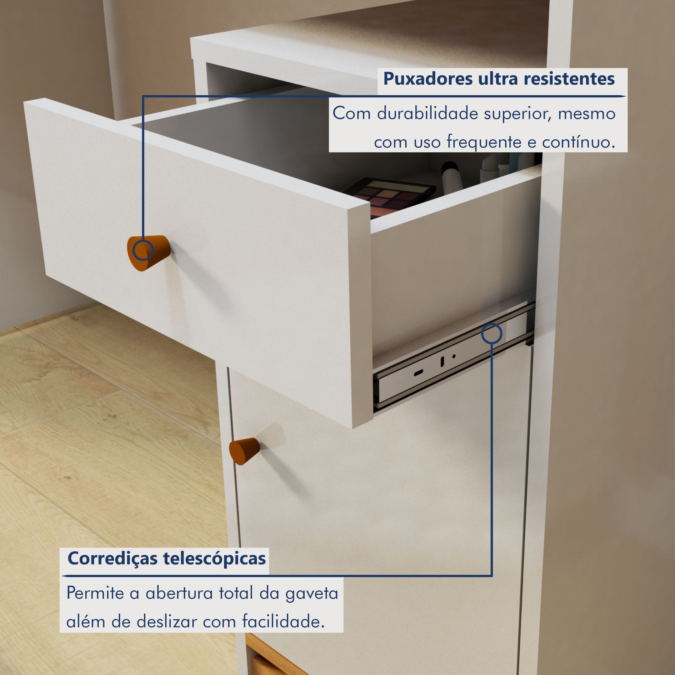 Escrivaninha Madrid com Painel para TV até 58 Polegadas 100% MDF - 5