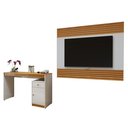 Ver imagem 2 de Escrivaninha Mesa Escritório Madrid com Painel para TV até 58 Polegadas 100% MDF