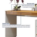 Ver imagem 6 de Escrivaninha Mesa Escritório Madrid com Painel para TV até 58 Polegadas 100% MDF