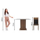 Ver imagem 4 de Conjunto Sala de Jantar Madesa Moni Mesa Tampo de Vidro 2 Cadeiras - Rustic/preto/sintético Preto