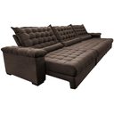 Ver mais imagens de Sofá Retrátil e Reclinável 3,85m Molas Ensacadas Cama inBox Big Space com Bordado 3D Velusoft