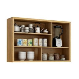 Conjunto Cozinha Completa Armário Paneleiro 4 Portas com Vidro 2 Armários Aéreo e 2 Balcões Torino - 11 Conjunto Cozinha Completa Armário Paneleiro 4 Portas com Vidro 2 Armários Aéreo e 2 Balcões Torino - 11