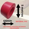 Fita de Borda P/ Formica Vermelha Ferrari Tx Pp1238 Vermelho Cardeal L101 64mm X 5m Moveis Acabament - 3