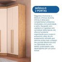 Ver mais imagens de Módulo 2 Portas com Cabideiro Infinity Marrom/Cedro/Blush