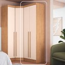 Ver imagem 7 de Módulo 2 Portas com Cabideiro Infinity Marrom/Cedro/Blush