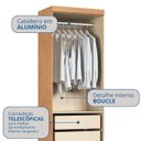 Ver imagem 4 de Módulo 2 Portas com Cabideiro Infinity Marrom/Cedro/Blush