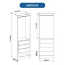 Ver imagem 6 de Módulo 2 Portas com Cabideiro Infinity Marrom/Cedro/Blush