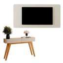 Ver imagem 1 de Conjunto Aparador para Sala de Estar 2 Gavetas 133cm Aros e Painel Sobreposto 180cm sem Led Aros