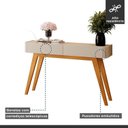 Ver imagem 7 de Conjunto Aparador para Sala de Estar 2 Gavetas 133cm Aros e Painel Sobreposto 180cm sem Led Aros