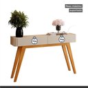 Ver imagem 5 de Conjunto Aparador para Sala de Estar 2 Gavetas 133cm Aros e Painel Sobreposto 180cm sem Led Aros