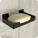 Ver imagem 1 de Porta Sabonete Para Banheiro Saboneteira Adesivo Preto ELG