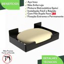 Ver imagem 3 de Porta Sabonete Para Banheiro Saboneteira Adesivo Preto ELG