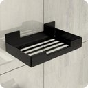 Ver imagem 2 de Porta Sabonete Para Banheiro Saboneteira Adesivo Preto ELG