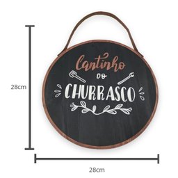Quadro Tábua Decorativo Cantinho do Churrasco Madeira Pinus - 2