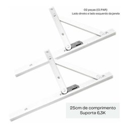 Braço Articulado Para Janela Basculante 25cm (preço Par) - 2