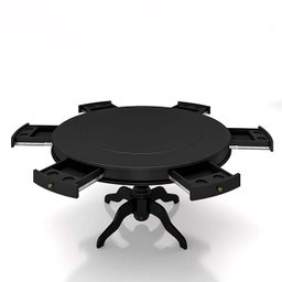 Mesa de Jogos Carteado 6 Lugares Bellagio com Gavetas e Tampo Reversível com Tecido Preto/Verde G42  - 2