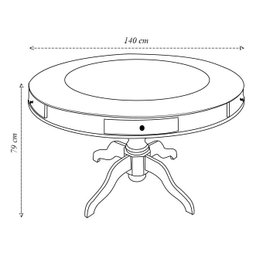 Mesa de Jogos Carteado 6 Lugares Bellagio com Gavetas e Tampo Reversível com Tecido Preto/Verde G42  - 4
